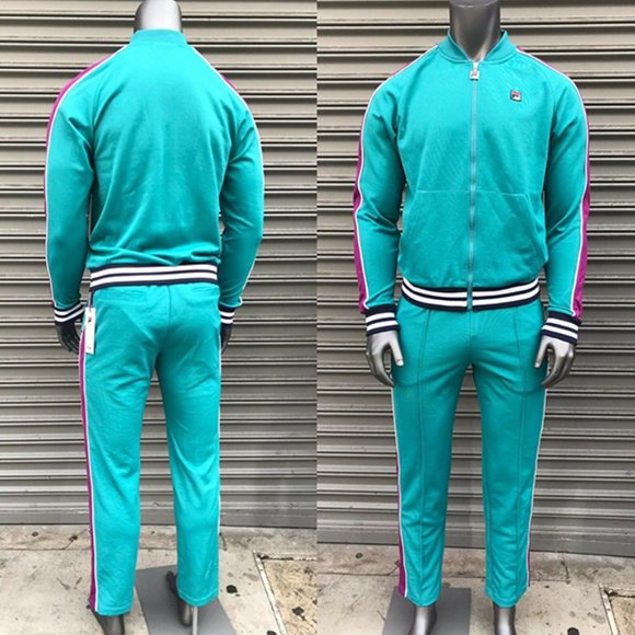 Men’s Fila TealPurpleWhiteNavy Tracksuit